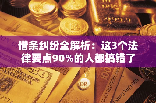 北京借条纠纷全解析：这3个法律要点90%的人都搞错了