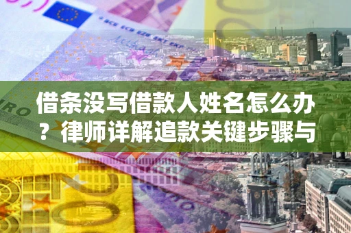 北京借条没写借款人姓名怎么办？律师详解追款关键步骤与证据链构建